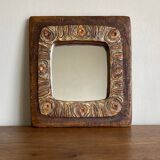 Mirror in incised ceramic resin 1970
