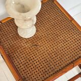 Rattan side table