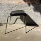 Black skai tabouret