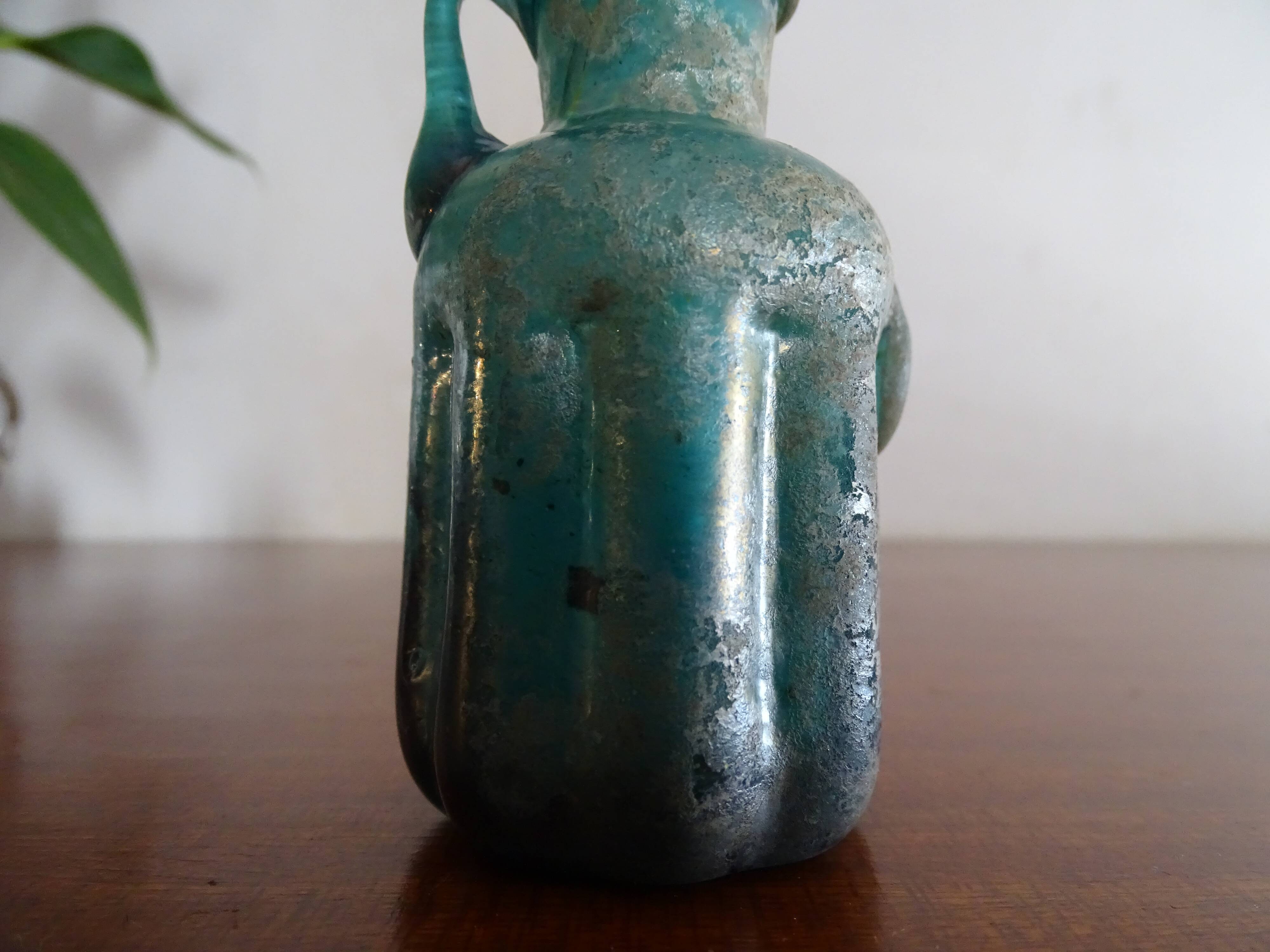 Miniature vase Scavo Seguso Vetri d'Arte iridescent glass Murano 1950