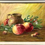 Still life and apples painting