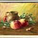 Tableau nature morte et pommes