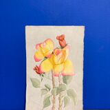 Watercolor with vintage roses