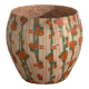 Antique Chinese papier-mâché basket with floral patterns – China, circa 1930