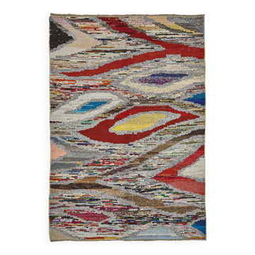 Tapis boho recyclé turc fait main 178 cm x 257 cm
