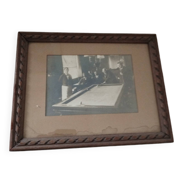 Photographie ancienne joueurs de billard