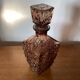 Antique whiskey decanter + vintage brown molded glass stopper