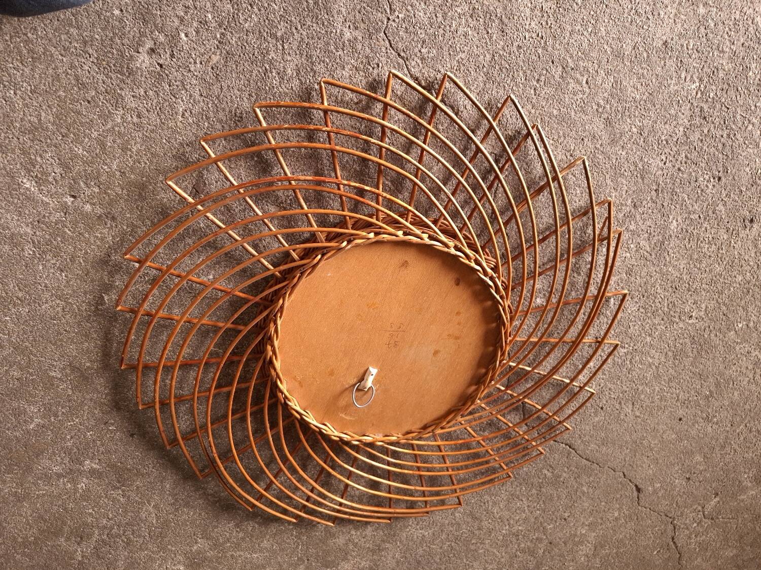 Vintage rattan mirror