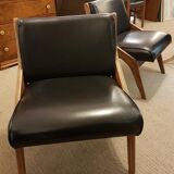 Pair of chairs by Morris of Gibson 1960 vinyl s