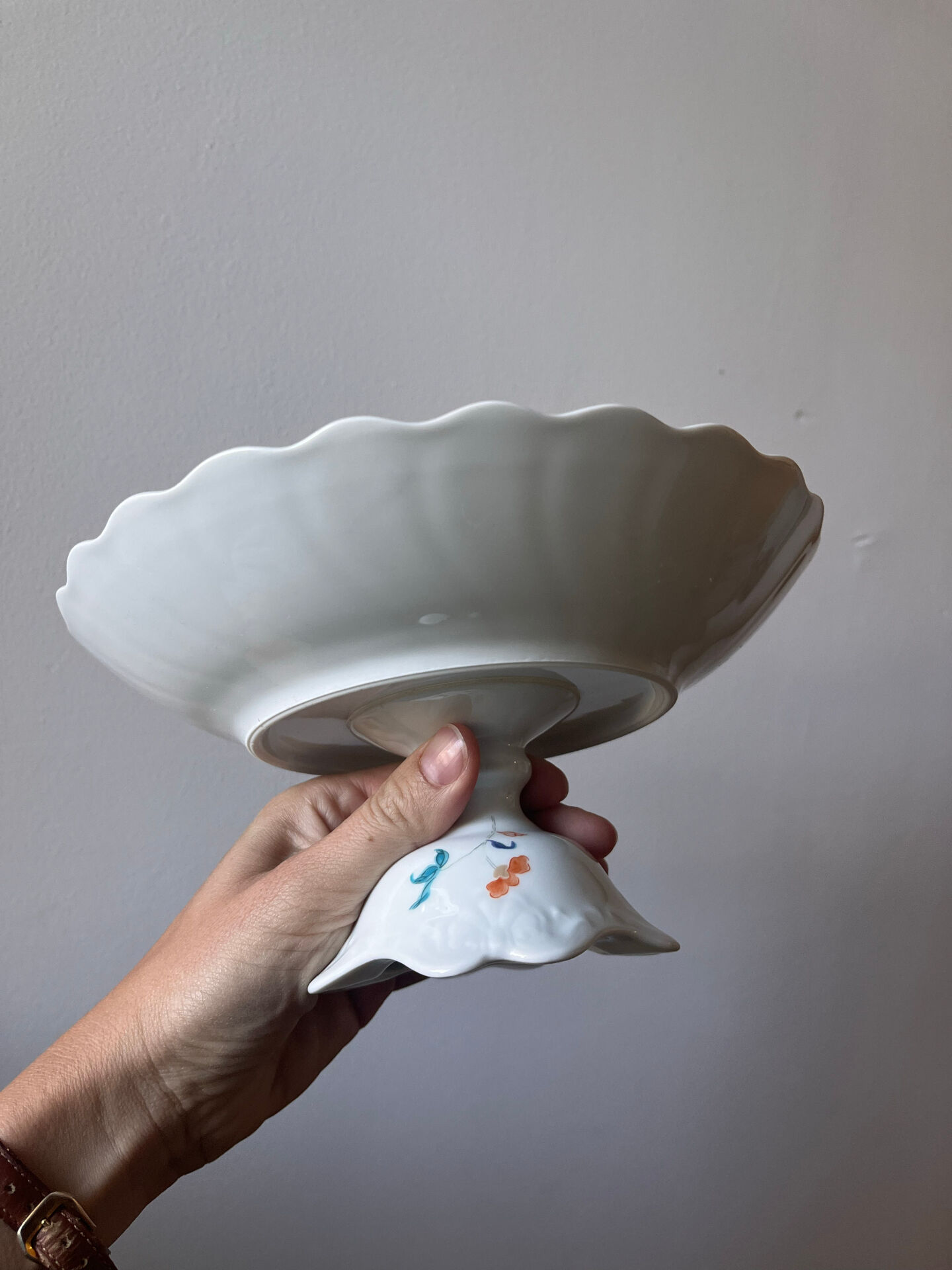 Limoges porcelain compote by Raynaud
