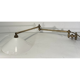 Brass and opaline art deco swing swivel wall lamp