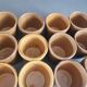 Set of 12 mustard ceramic cups