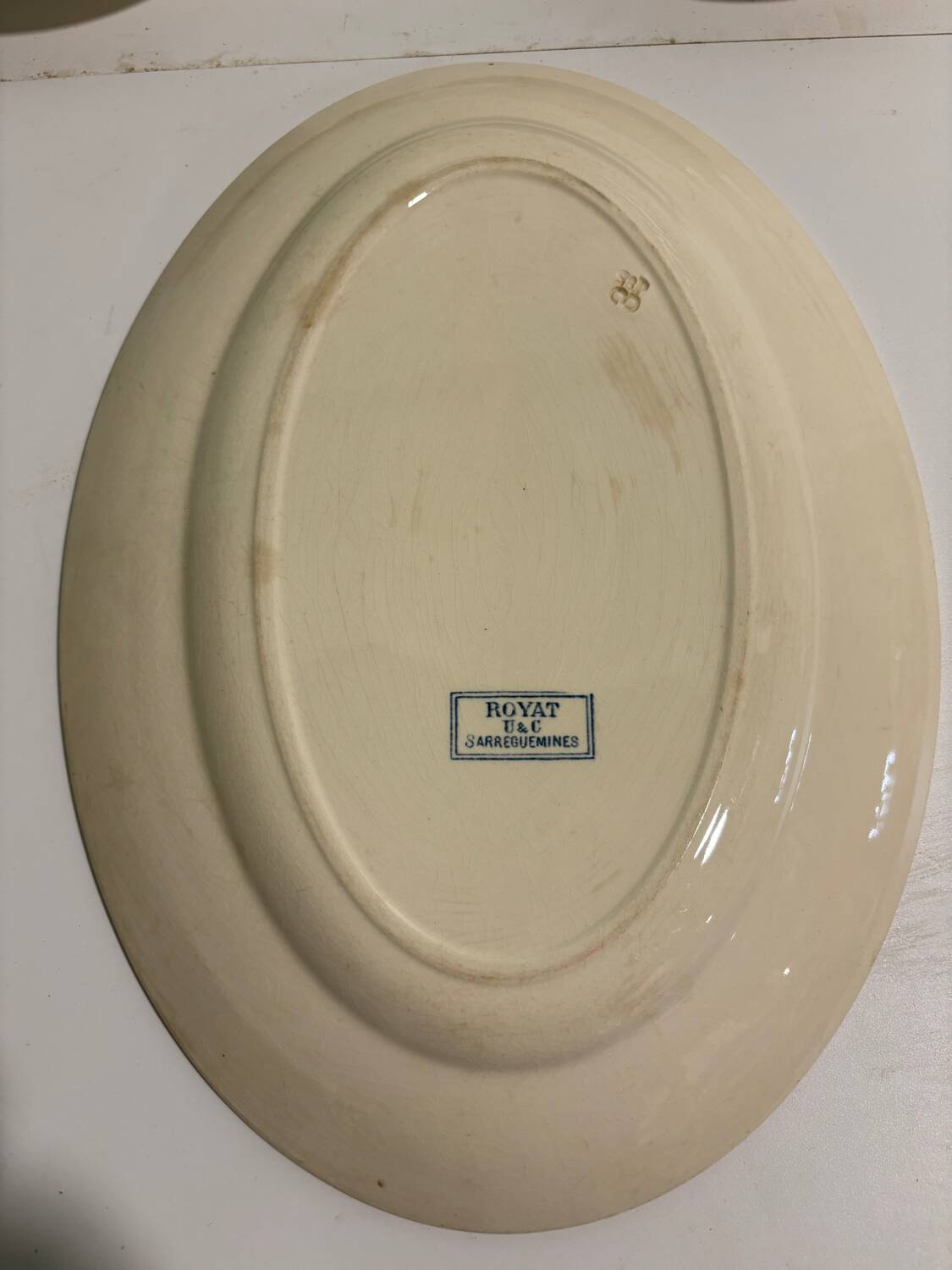 Plat ovale Sarreguemines Royat