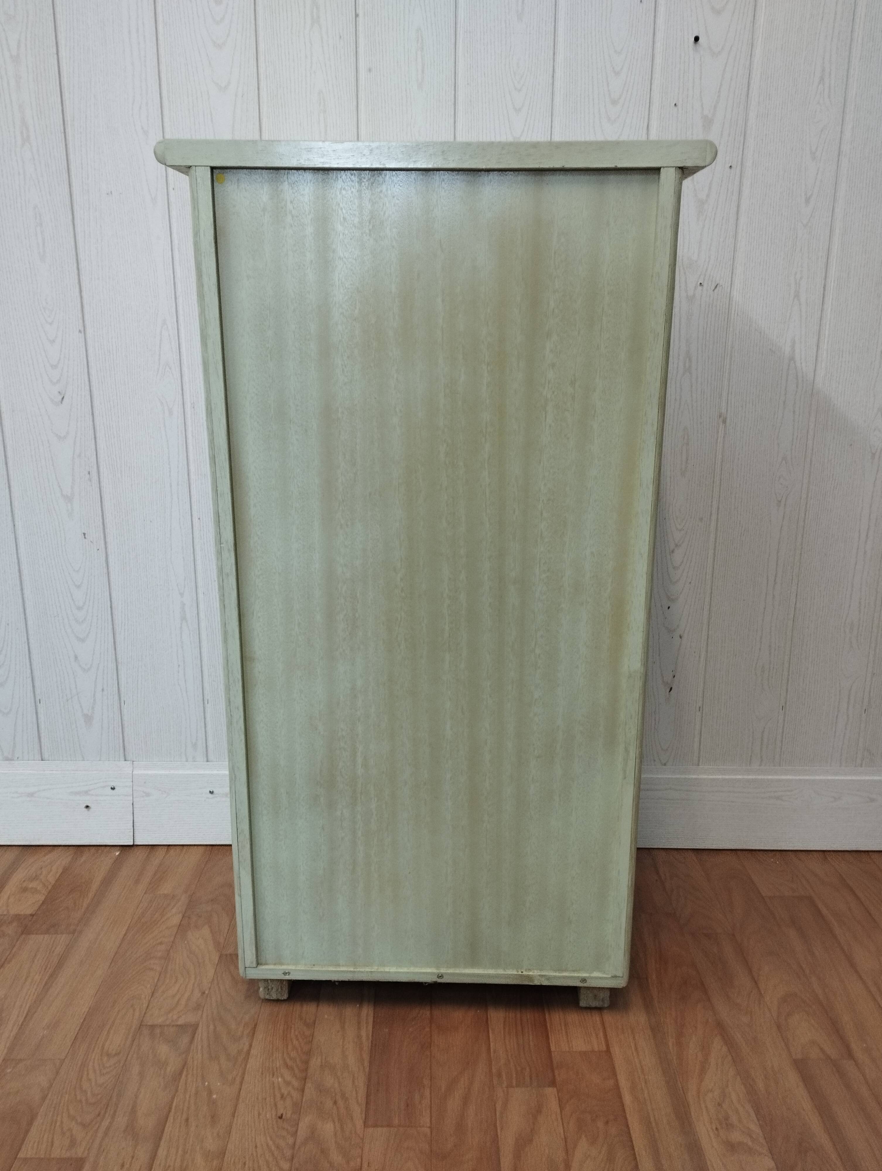 Vintage rattan and solid wood ragpicker