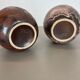 Ensemble de 2 vases en poterie Fat Lava Abstract Conçu par Ruscha, Allemagne, années 1960