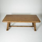 Elm table by Aranjou, France 1970s