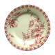 Assiette plate Art Nouveau en rose, porcelaine, modèle Prairial de GIEN