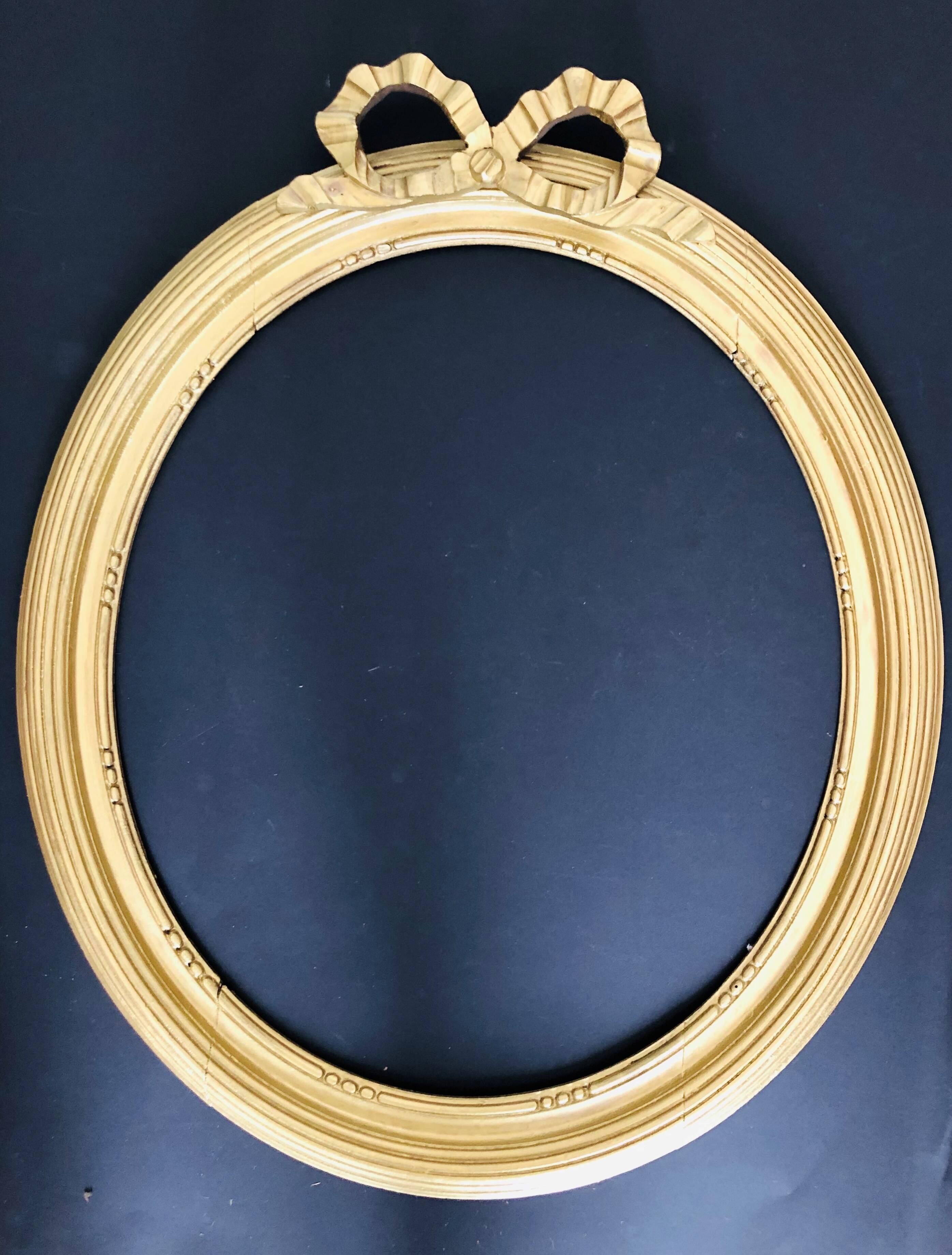 Old gilded carved wooden frame