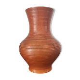 Art deco ceramic vase 'terra cotta' signed made in France 30s