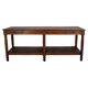 Antique oak 19th century French rustic console / drapers or side table