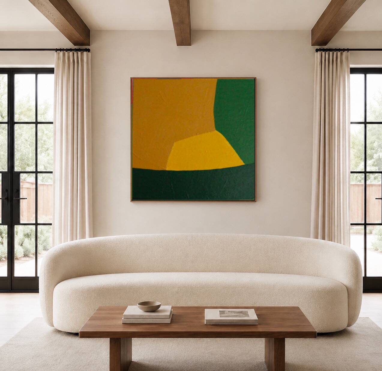 Peinture sur toile " the sun rises slowly" signée