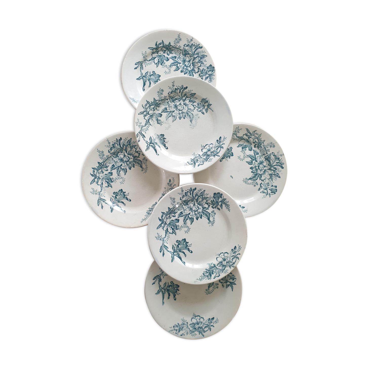 Set of 6 iron earth plate