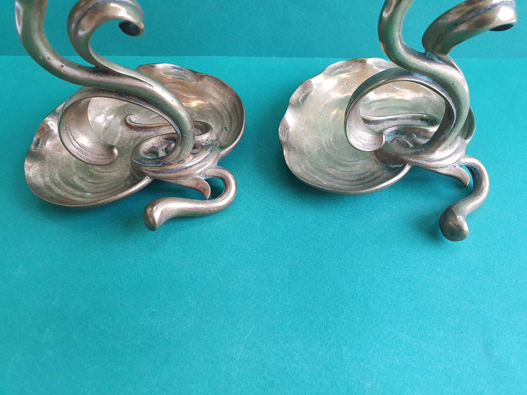 Pair of Art Nouveau candlesticks