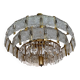 Pair of two XXL large brass and glass chandeliers by Kamenicky Senov/Preciosa, 1970s