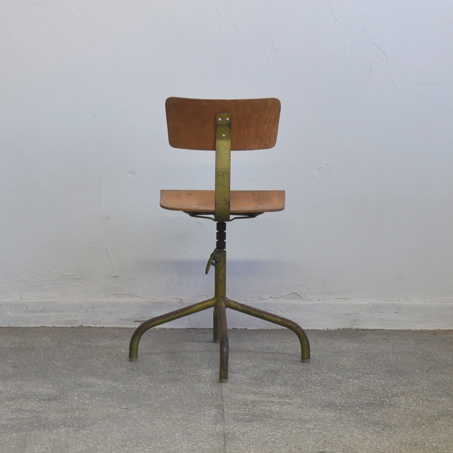 Mid-century polish industrial workshop chair, 1960s