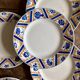 Set of 8 antique flat plates - Canada from Moulin des Loups