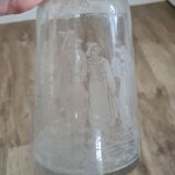 Glass decanter with character designs