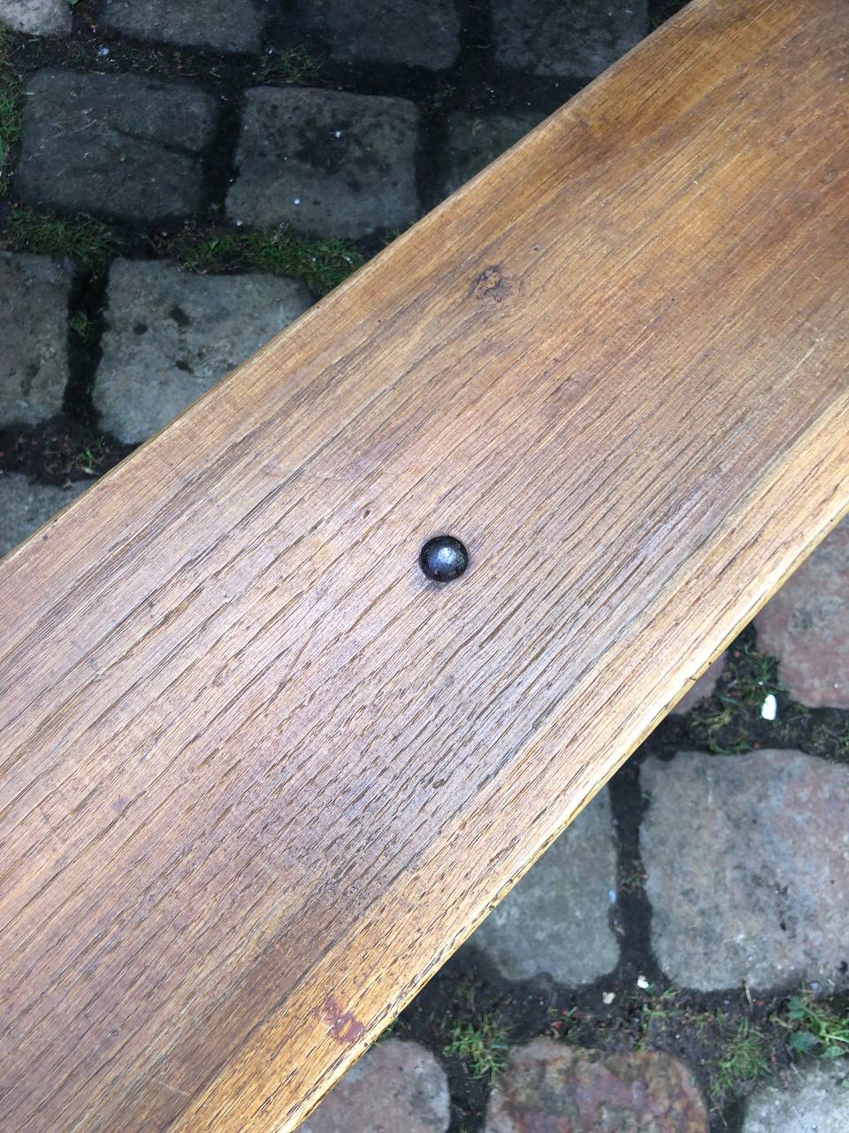 Pair of solid oak benches