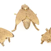 Set de 3 cendriers dorés