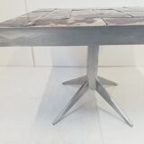 Vintage steel side table & ceramic 1960