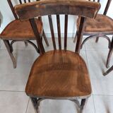 4 dark Luterma bistro chairs, sanded. Painting possible.