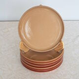 6 Gien stoneware dessert plates