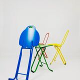 Dafne folding chair (colorful set) designed by Gastone Rinaldi
