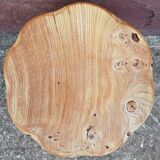 Brutalist wooden stool