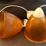 Set of 2 Corep suspensions with glass shade