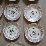 12 plates + 1 Digoin and Sarreguemines dish