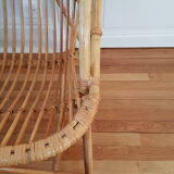 Pair of rattan armchairs