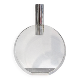 Acrylic glass vase and stainless steel, Italy, 1970s