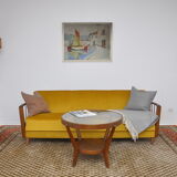 Yellow sleeper sofa 1960s