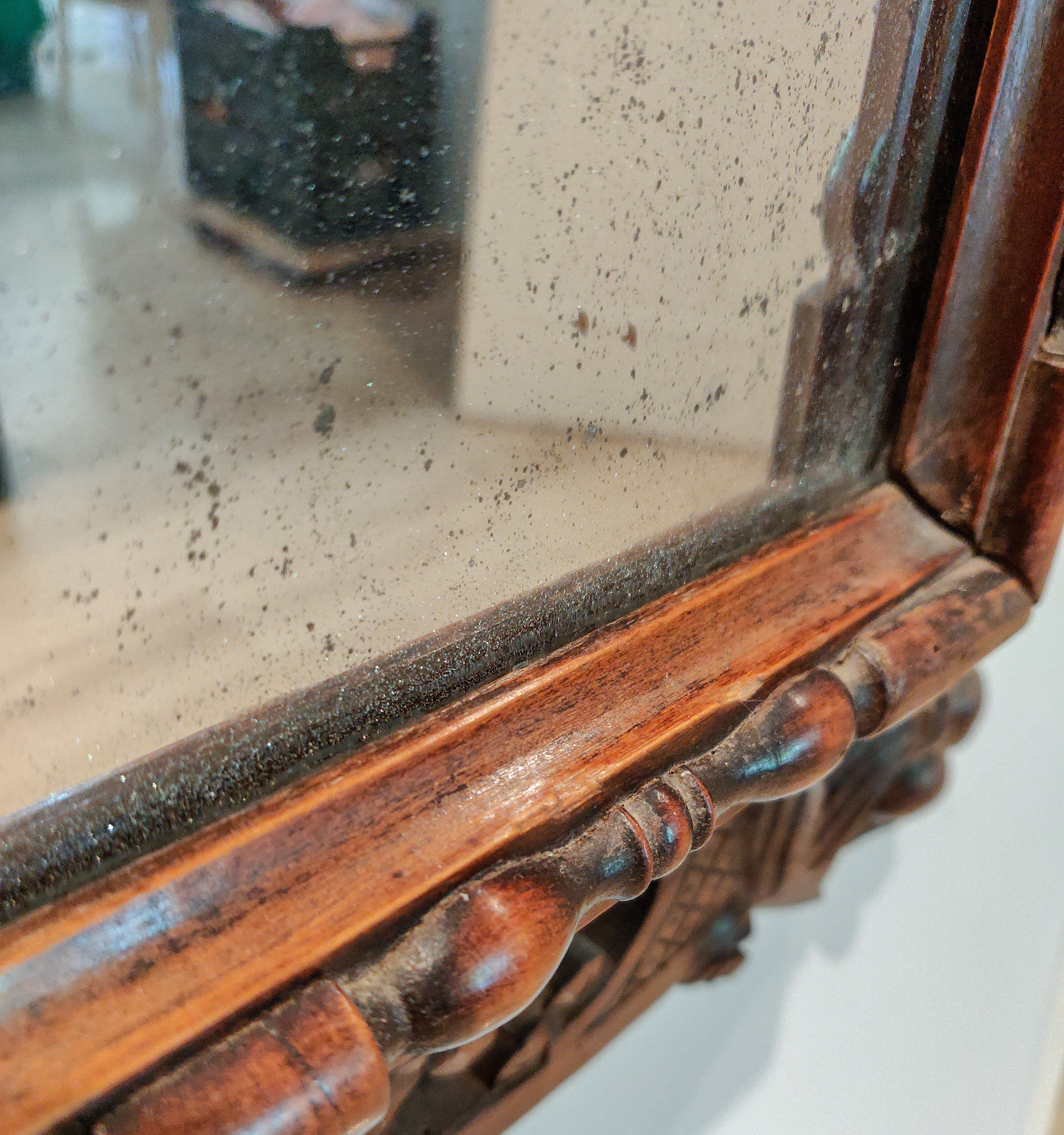 Mirror Louis XIII mercury 150 x 95 cm