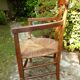 Fauteuil paillé d'époque directoire XVIII E
