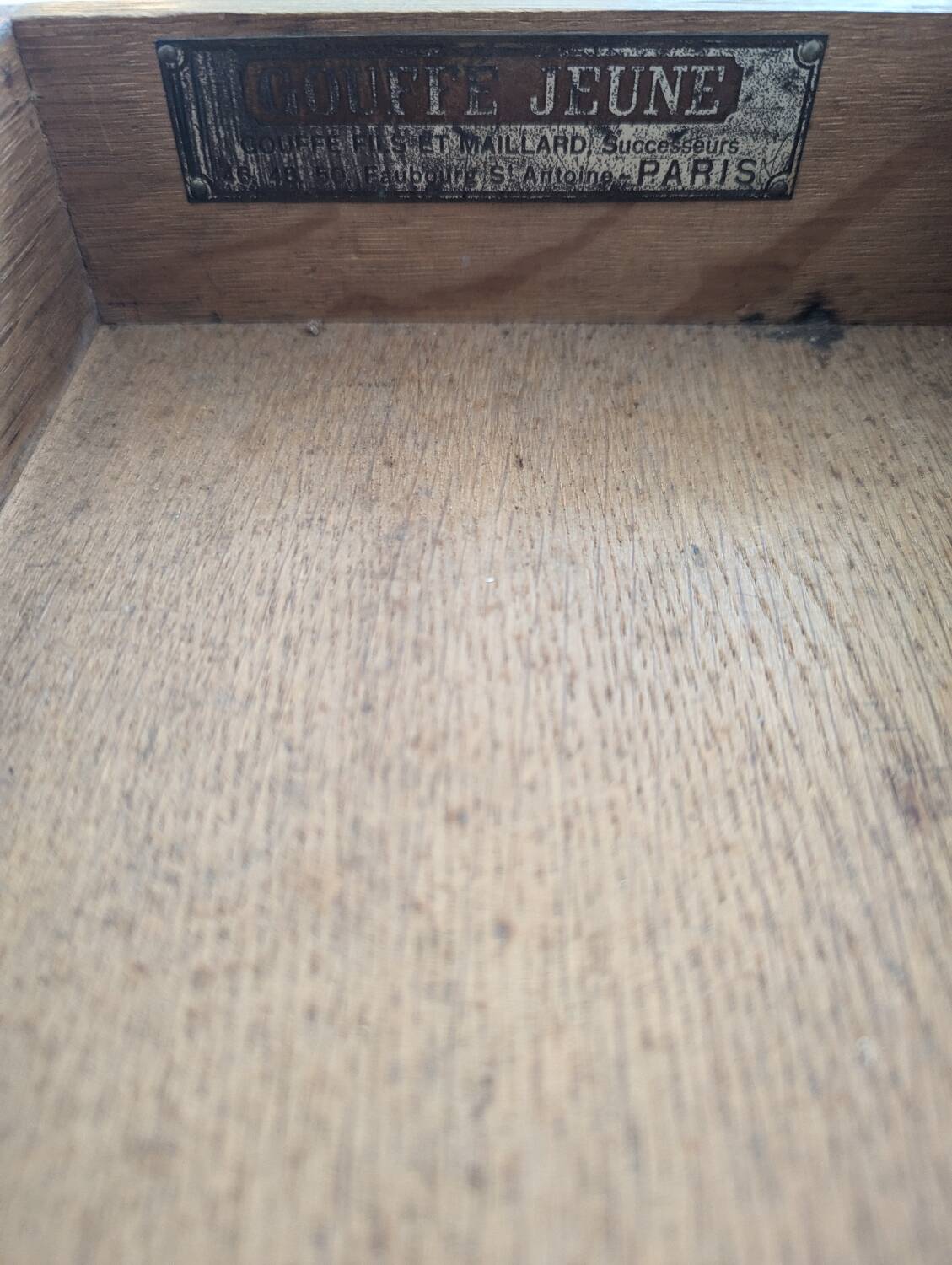 Louis XVI style bedside cabinet signed