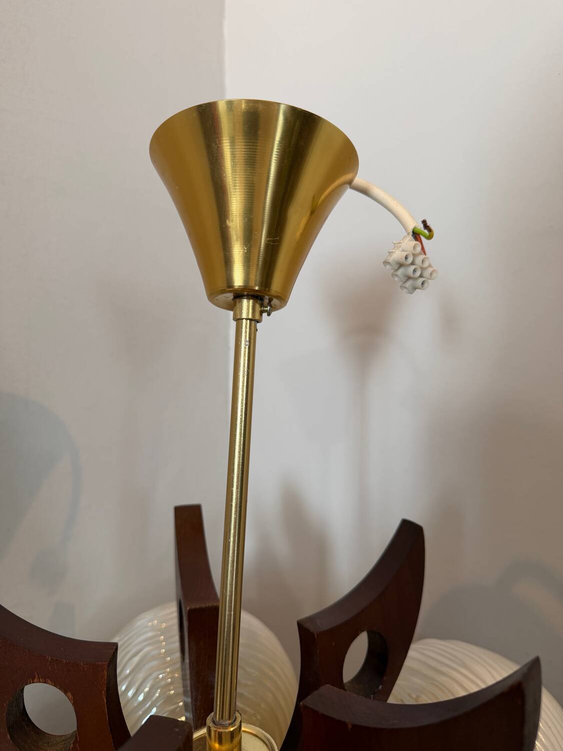 Suspension with 5 globes, Scandinavian design made by Szarvasi.
