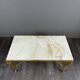 Coffee table in gilded bronze and marble, high-quality decorative work,