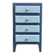 Commode vintage 4 tiroirs bleu pastel – esprit bord de mer chic & joyeux