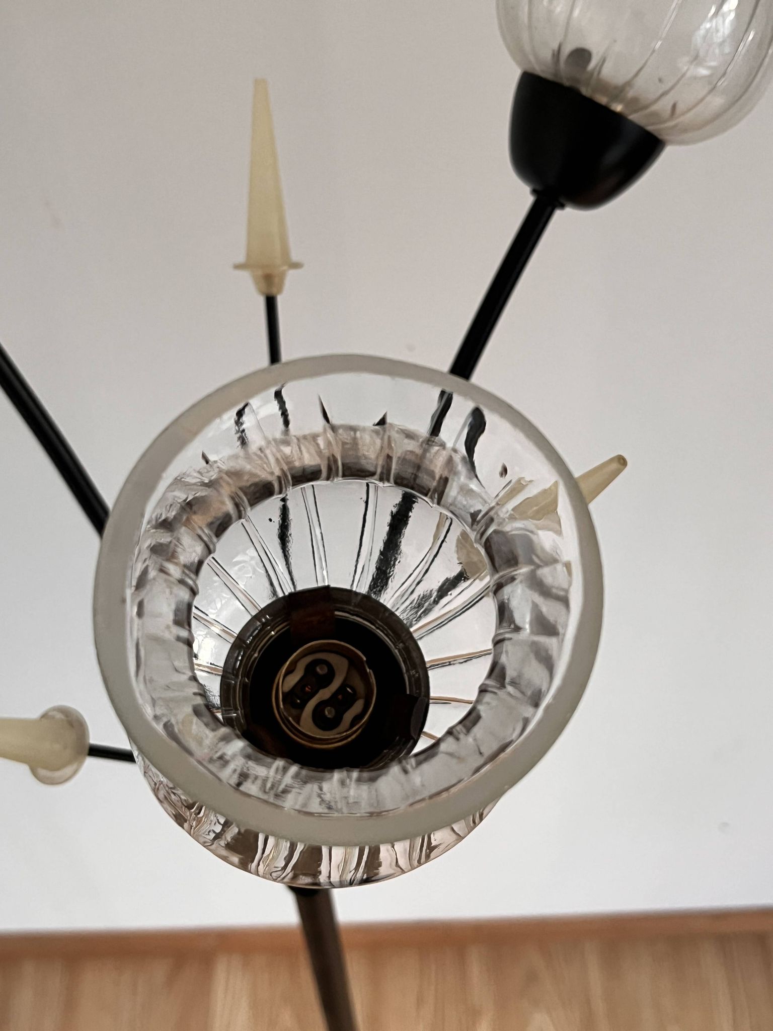 Lampadaire 3 feux tulipe